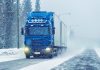 Blue Truck in winter season