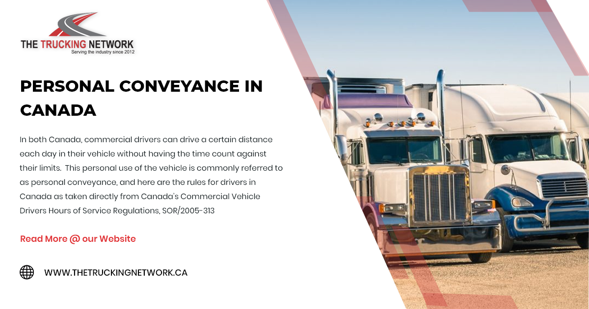 Canada and U.S. Personal Conveyance & Hours of Service Rules