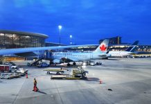 Air Canada airplanes at Vancouver airport (YVR)