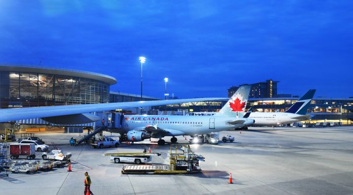 Air Canada airplanes at Vancouver airport (YVR)