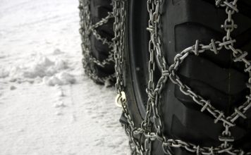 Heavy duty tire chains.