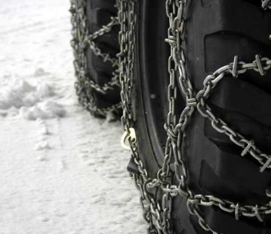 Heavy duty tire chains.