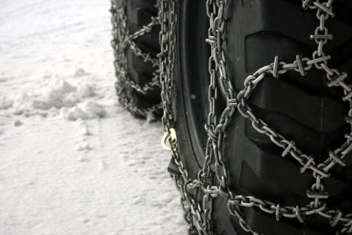 Heavy duty tire chains.