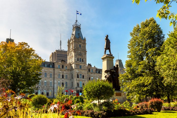 Quebec Parliament building in Quebec city in a sunny day, Canada