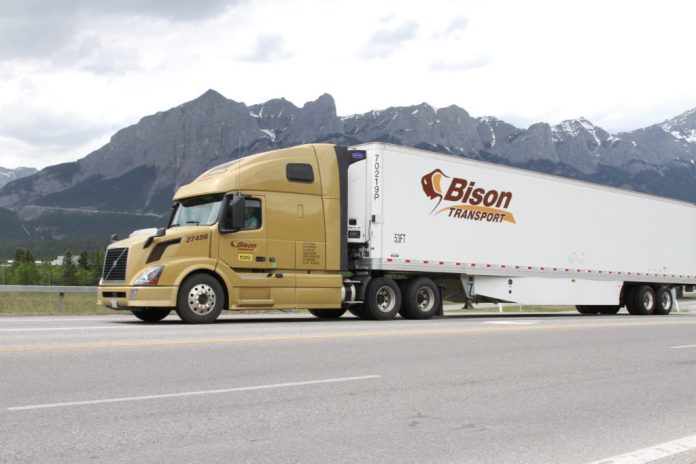 truck of bison transport